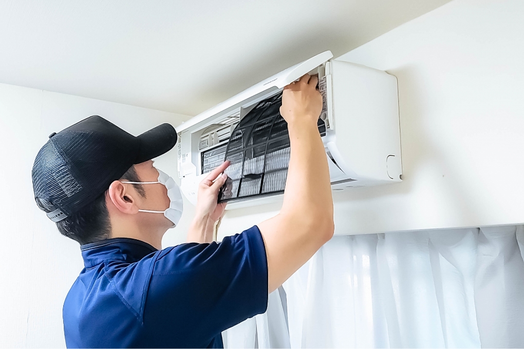 送風ファンと吹き出し口の汚れ除去