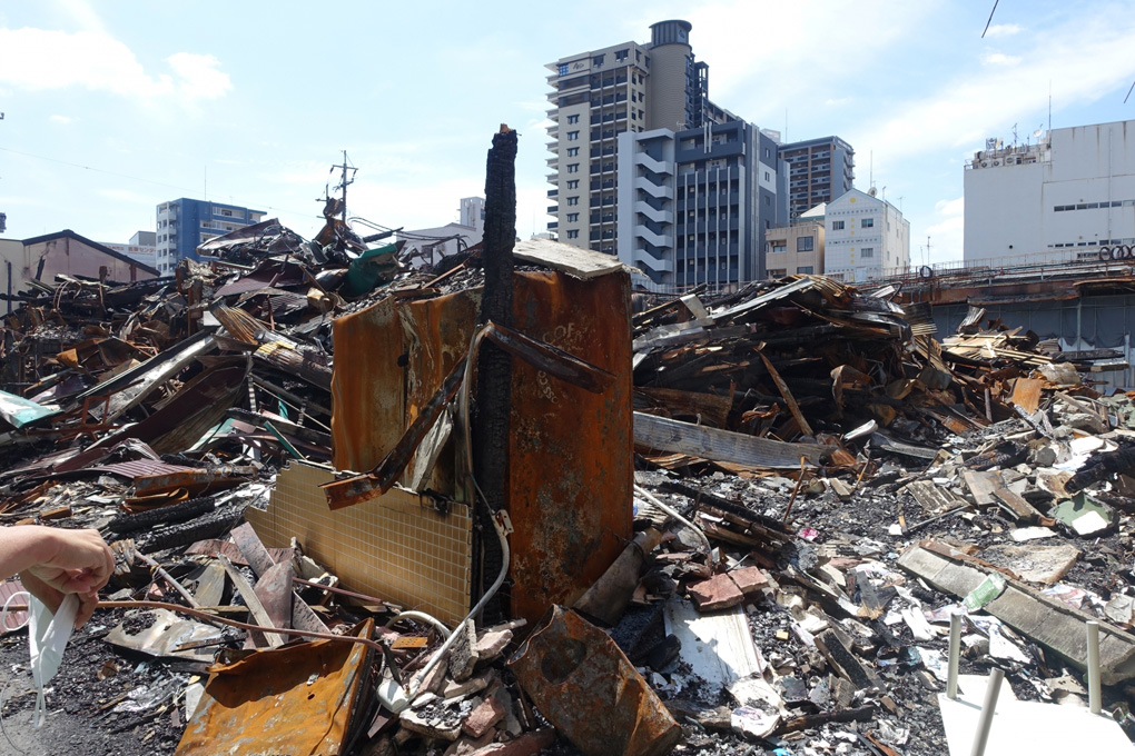 火災後の被害状況に応じた火災現場復旧